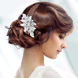 Stone Cluster Flower Hair Comb