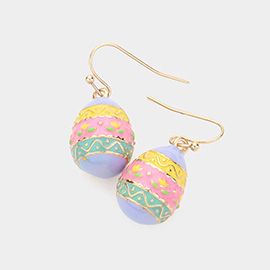 Enamel Easter Egg Dangle Earrings