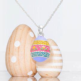 Enamel Easter Egg Pendant Necklace