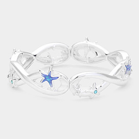 Starfish Pointed Metal Stretch Bracelet