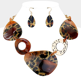 Celluloid Acetate Abstract Statement Necklace