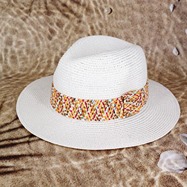 Multi Color Straw band Straw Hat