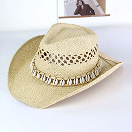Seashells Band Cowboy Cowgirl Handmade Hat