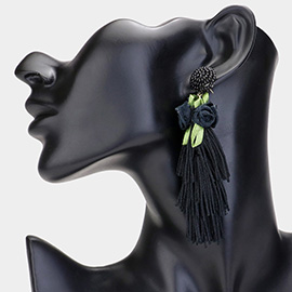 Flower Tassel Earrings