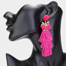 Flower Tassel Earrings