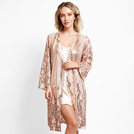 Sequin Cover-Up Kimono Poncho