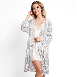 Sequin Cover-Up Kimono Poncho