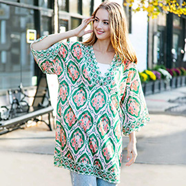 Abstract Printed Cover Up Dress