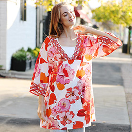 Floral Printed Cover Up Dress