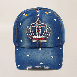 Bling Queen Crown Studded Baseball Cap