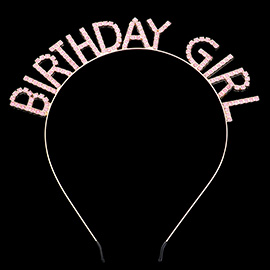 Stone Embellished Birthday Girl Message Headband