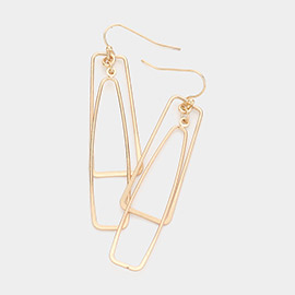 Geometric Open Metal Dangle Earrings