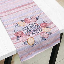 HAPPY EASTER Message Egg Table Runner