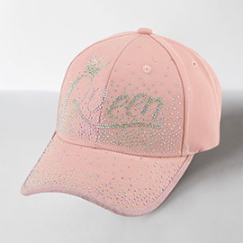 Bling Queen Message Embellished Baseball Cap