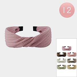 12PCS - Fabric Headbands