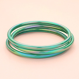 3PCS - Metallic Multi Layered Bangle Bracelets