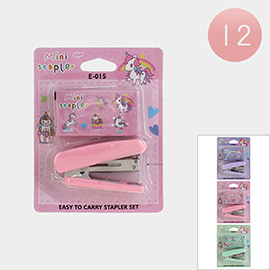 12PCS - Unicorn Mini Stapler Set