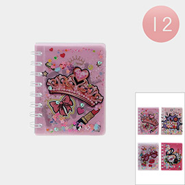 12PCS - Girls Essential Printed Notebooks