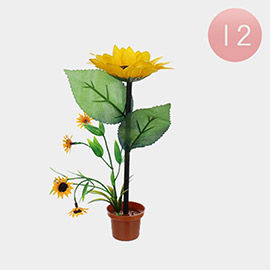 12PCS - Sunflower Pot Ball Pens