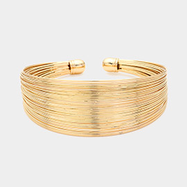 Multi Metal Wire Cuff Bracelet