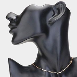 Metal Plain Choker Necklace