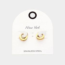 SECRET BOX_Stainless Steel Mini Hoop Earrings