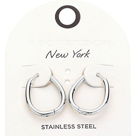 SECRET BOX_Stainless Steel Huggie Hoop Earrings
