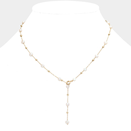 Pearl Strand Y Shaped Necklace