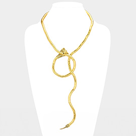 Metal Snake Adjustable Necklace