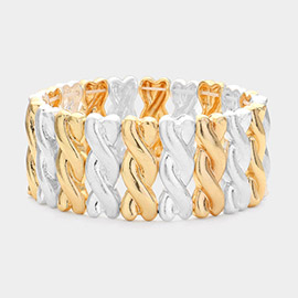 Textured Metal Stretch Bracelet