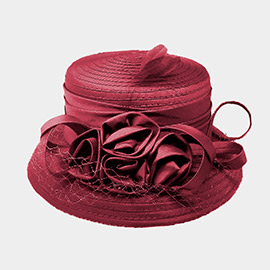 Rose Accented Dressy Hat