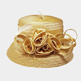 Rose Accented Dressy Hat