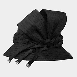 Ribbon Pointed Braided Band Dressy Hat