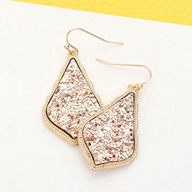 Sparkly Moroccan Drop Frame Dangle Earrings