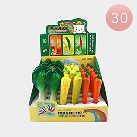 30PCS - Vegetable Magnetic Ball Pens
