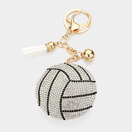 Bling Volleyball Keychain