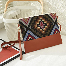Aztec Pattern Mini Clutch / Crossbody Bag