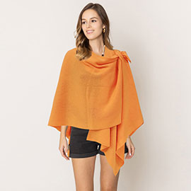 Shoulder Strap Solid Ruana Poncho