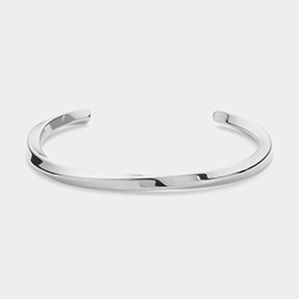 Stainless Steel Twisted Cuff Bracelet