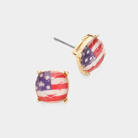 American USA Flag Stud Earrings