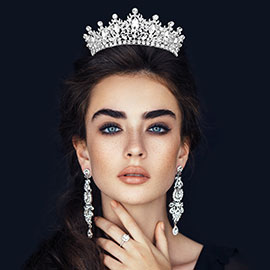 Marquise Stone Accented Crown Queen Tiara