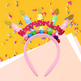 HAPPY BIRTHDAY Message Birthday Candle Headband
