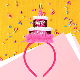 HAPPY BIRTHDAY Message Birthday Cake Headband