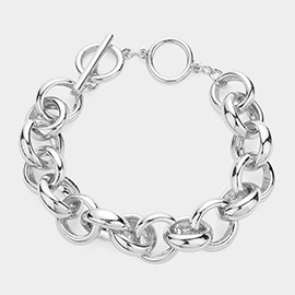 Metal Chain Toggle Bracelet
