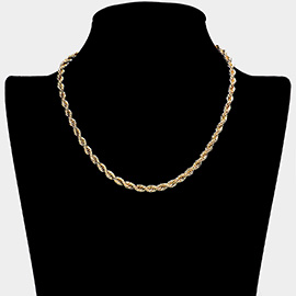 Twisted Metal Chain Necklace