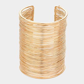 Metal Wire Wide Cuff Bracelet