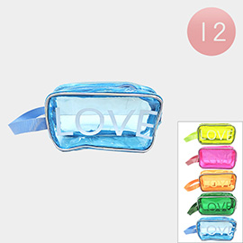 12PCS - LOVE Message Translucent Pouch Bags / Min Bags