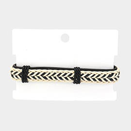 Unisex Bohemian Wax Rope Braided Adjustable Bracelet