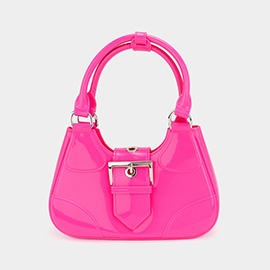 Buckle Pointed Jelly Shoulder Bag / Hand Bag