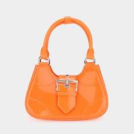 Buckle Pointed Jelly Shoulder Bag / Hand Bag